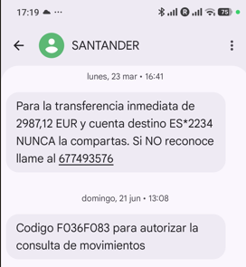 Estafa por SMS del Santander: cómo recuperar tu dinero Estafa por SMS del Santander